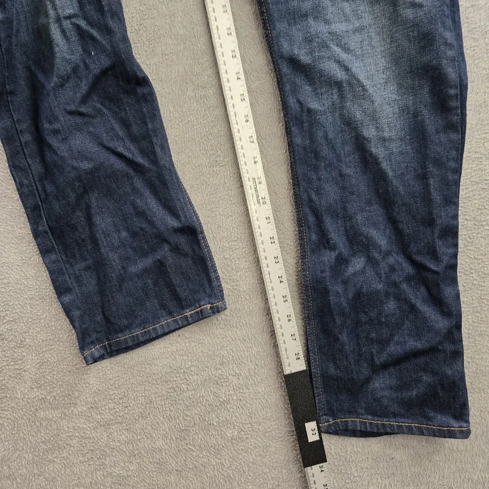Levi's 514 Men Jeans 36X34 Blue Denim Straight Fit Logo 32